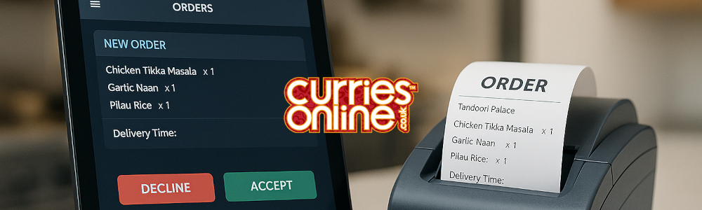 Curries Online – Android Restaurant Ordering & Bluetooth Kitchen Printing System